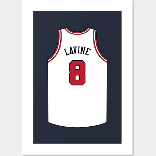 Zach Lavine Chicago Jersey Qiangy Posters and Art